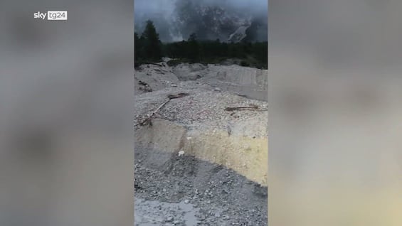 Frana a San Vito di Cadore, chiuso il traffico sulla SS51