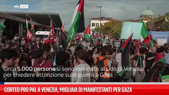Corteo Pro Pal a Venezia, migliaia di manifestanti per Gaza Corteo Pro Pal a Venezia, migliaia di manifestanti per Gaza