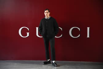 Milano, Milan Fashion Week, Man Fall Winter 2024-2025 - Milano, Moda Uomo, Autunno inverno 2024-2025. Gucci  arrivals Pictured:  Mahmood