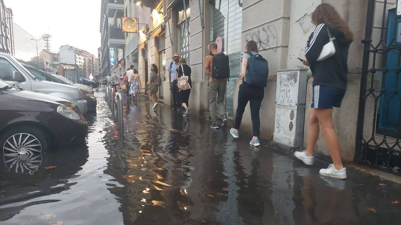 Nubifragio a Milano, zona Brenta