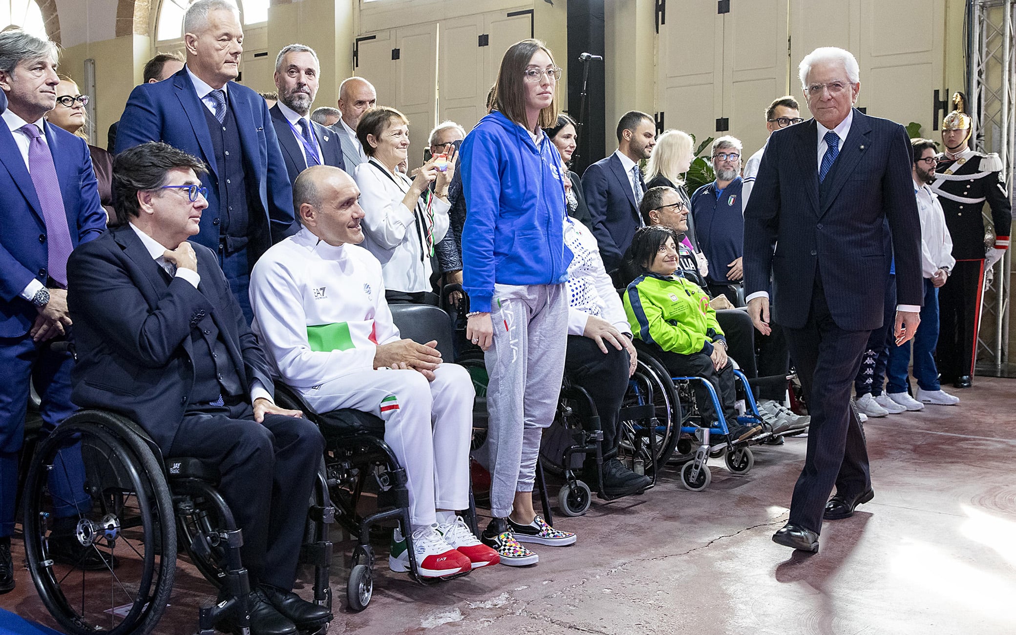 Il Presidente della Repubblica Sergio Mattarella al Festival della cultura paralimpica, Taranto, 14 novembre 2023. ANSA/US QUIRINALE PAOLO GIANDOTTI