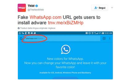 WhatsApp a colori? In realtà si tratta di un virus