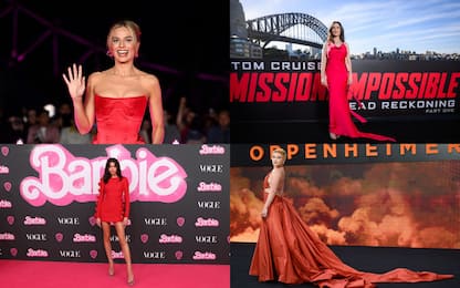 Moda, star in rosso sul red carpet, da Margot Robbie a Hayley Atwell