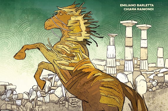 Un dettaglio della copertina de “La scoperta di Troia”