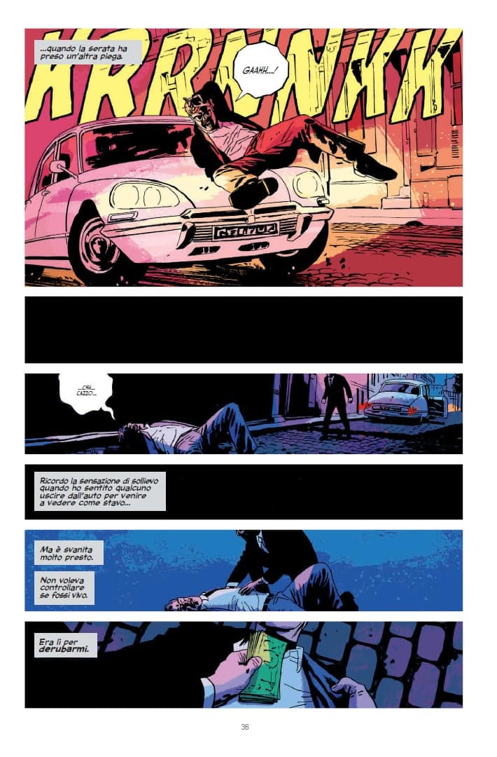 Una tavola di Night Fever di Ed Brubaker e Sean Phillips