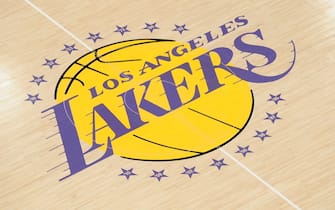 LOS ANGELES, CA - NOVEMBER 2:  A view of the Los Angeles Lakers logo before a game against the Los Angeles Clippers at Staples Center on November 2, 2012 in Los Angeles, California. NOTE TO USER: User expressly acknowledges and agrees that, by downloading and/or using this Photograph, user is consenting to the terms and conditions of the Getty Images License Agreement. Mandatory Copyright Notice: Copyright 2012 NBAE (Photo by Noah Graham/NBAE via Getty Images)
