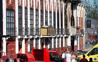 MURCIA, SPAIN - OCTOBER 01: A view from scene after a fire broke out in a nightclub in the Spanish city of Murcia early Sunday morning, killing at least 13 people, on October 01, 2023. (Photo by Javier Carrion/Anadolu Agency via Getty Images)