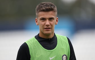 Filip Stankovic of Inter ( son of former Inter and Serbia midfielder Dejan ) pictured during the Campionato Primavera match at Stadio Ernesto Breda, San Giovanni. Picture date: 6th October 2019. Picture credit should read: Jonathan Moscrop/Sportimage via PA Images