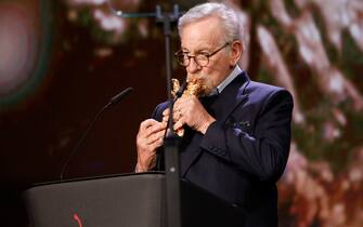 Golden Honorary Bear Award for Steven Spielberg during Berlinale, Feb. 21, 2023. +++ Steven Spielberg bei der Verleihung des Goldenen Ehrenbaeren an Steven Spielberg auf der Berlinale 2023 / 73. Internationale Filmfestspiele Berlin im Berlinale Palast. Berlin, 21.02.2023