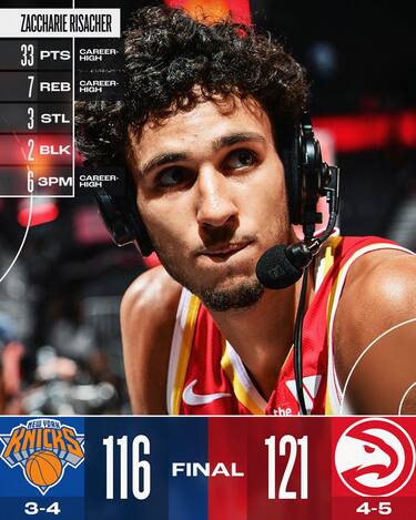 ATLANTA HAWKS-NEW YORK KNICKS 121-116