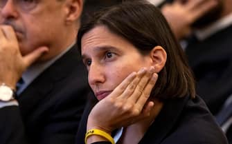 Elly Schlein al convegno del PD  rilanciare l economia. Roma, 14 ottobre 2024
ANSA/MASSIMO PERCOSSI