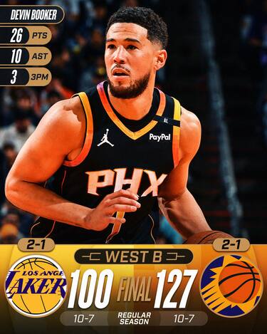 PHOENIX SUNS-LOS ANGELES LAKERS 127-100