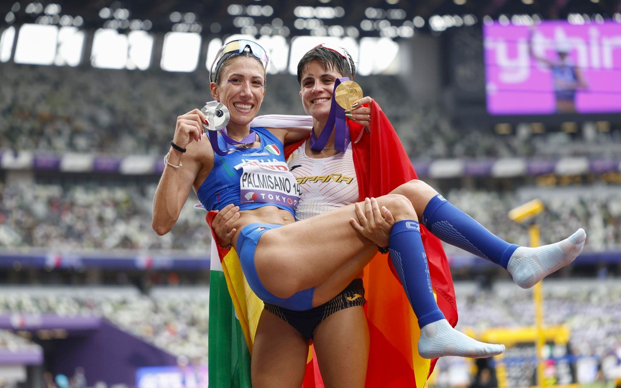  Tempo finale di 2:42.24 per lei, dietro a una indomabile Maria Perez  (2:39.01), oro per lei che era stata oro agli ultimi Mondiali di Budapest sia nella 20 che nella 35km.