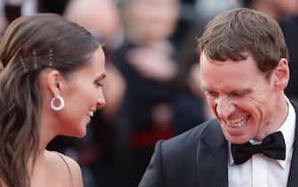 CANNES, FRANCE - MAY 21: Alicia Vikander and Michael Fassbender attend the "Firebrand (Le Jeu De La Reine)" red carpet during the 76th annual Cannes film festival at Palais des Festivals on May 21, 2023 in Cannes, France. (Photo by Pascal Le Segretain/Getty Images)