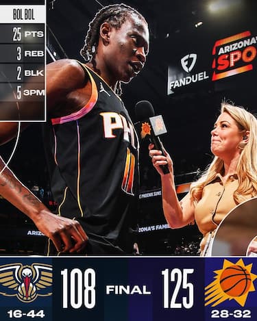 PHOENIX SUNS-NEW ORLEANS PELICANS 125-108