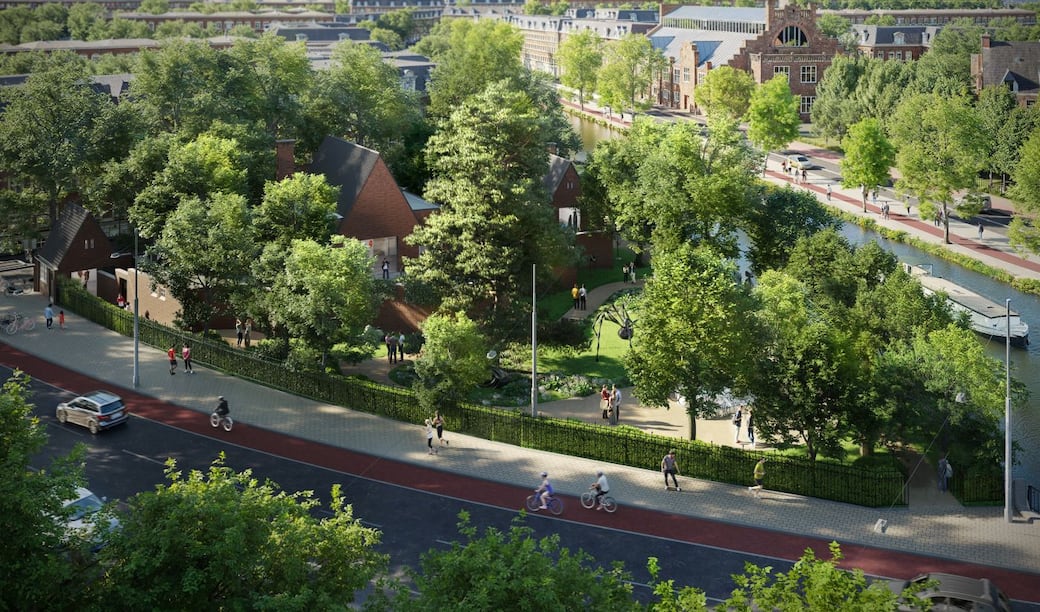 Artist impression of the planned Rijksmuseum sculpture garden. Image: Foster + Partners