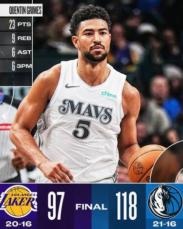 DALLAS MAVERICKS-LOS ANGELES LAKERS 118-97