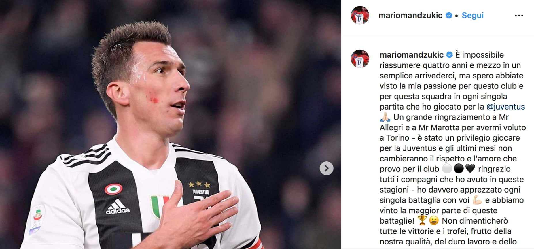 Mandzukic Instagram