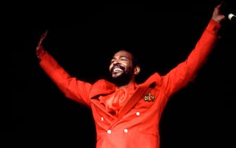 American Soul musician Marvin Gaye (1939 - 1984) performs onstage at the Holiday Star Theater, Merrillville, Indiana, June 10, 1983. (Photo by Paul Natkin/Getty Images)
