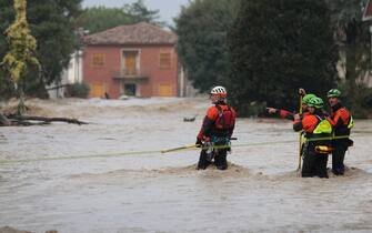 Allagamenti a Traversara Inondazioni in Emilia-Romagna. Traversara, frazione del comune di Bagnacavallo dove risultano 2 dispersi. Foto Fabrizio Zani/Pasquale Bove