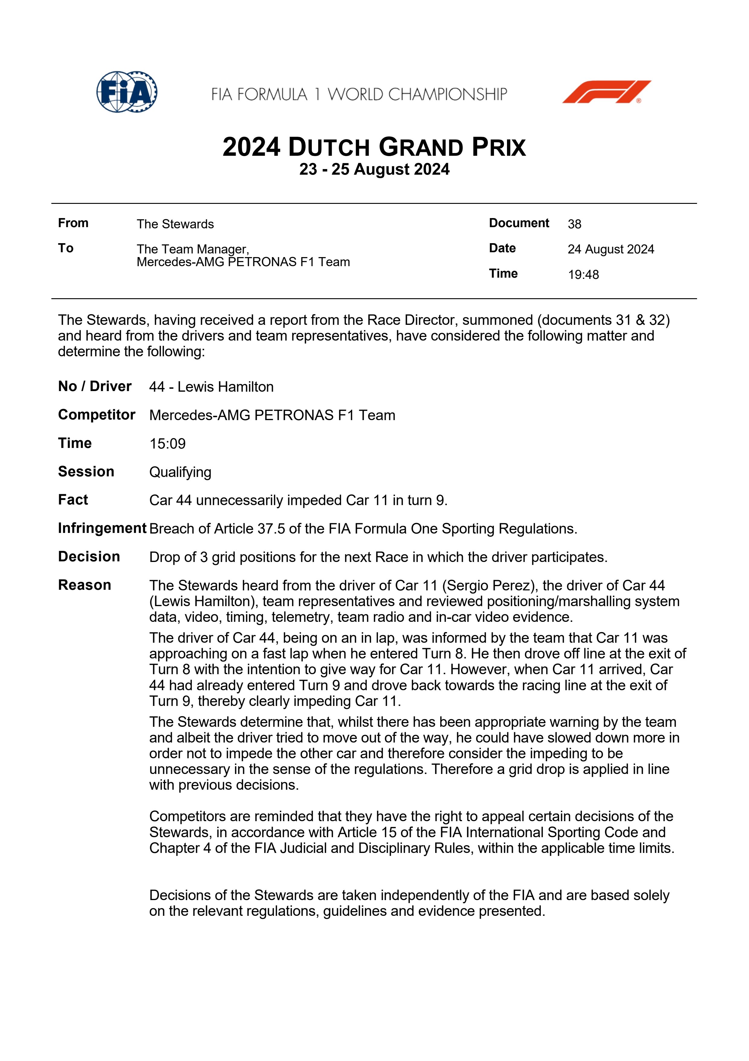 Formula 1, la griglia di partenza del Gp Olanda 2024 a Zandvoort | Sky ...