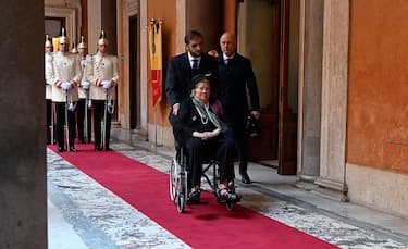 Clio Napolitano durante la camera ardente diellÕex presidente della Repubblica Giorgio Napolitano in Senato, Roma, 24 settembre 2023. ANSA/RICCARDO ANTIMIANI