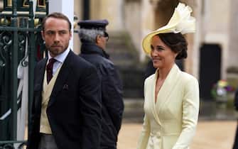 Pippa and James Middleton arriving at Westminster Abbey, central London, ahead of the coronation ceremony of King Charles III and Queen Camilla. Picture date: Saturday May 6, 2023.