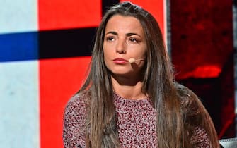 Alessia Piperno la donna italiana tenuta in carcere in Iran per 45 giorni , durante la trasmissione in direttta Sky Live dai Magazzini del Cotone. Genova, 16 november 2023.
ANSA/LUCA ZENNARO 