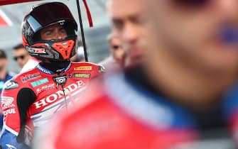 CIRCUITO DE JEREZ, SPAIN - OCTOBER 29: Xavi Vierge, Team HRC during the World Superbike event at Circuito de Jerez on Sunday October 29, 2023 in Jerez de la Frontera, Spain. (Photo by Gold and Goose / LAT Images)