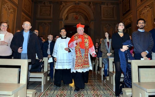 Arcivescovado, Chiusura del Processo di canonizzazione per Carlo Acutis, Cardinale Angelo Scola (Maurizio Maule/Fotogramma, Milano - 2016-11-24) p.s. la foto e' utilizzabile nel rispetto del contesto in cui e' stata scattata, e senza intento diffamatorio del decoro delle persone rappresentate (Maurizio Maule/Fotogramma, FOTO DI REPERTORIO - 2020-06-16) p.s. la foto e' utilizzabile nel rispetto del contesto in cui e' stata scattata, e senza intento diffamatorio del decoro delle persone rappresentate