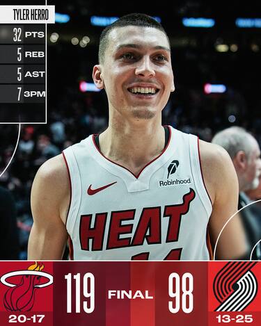 PORTLAND TRAIL BLAZERS-MIAMI HEAT 98-119