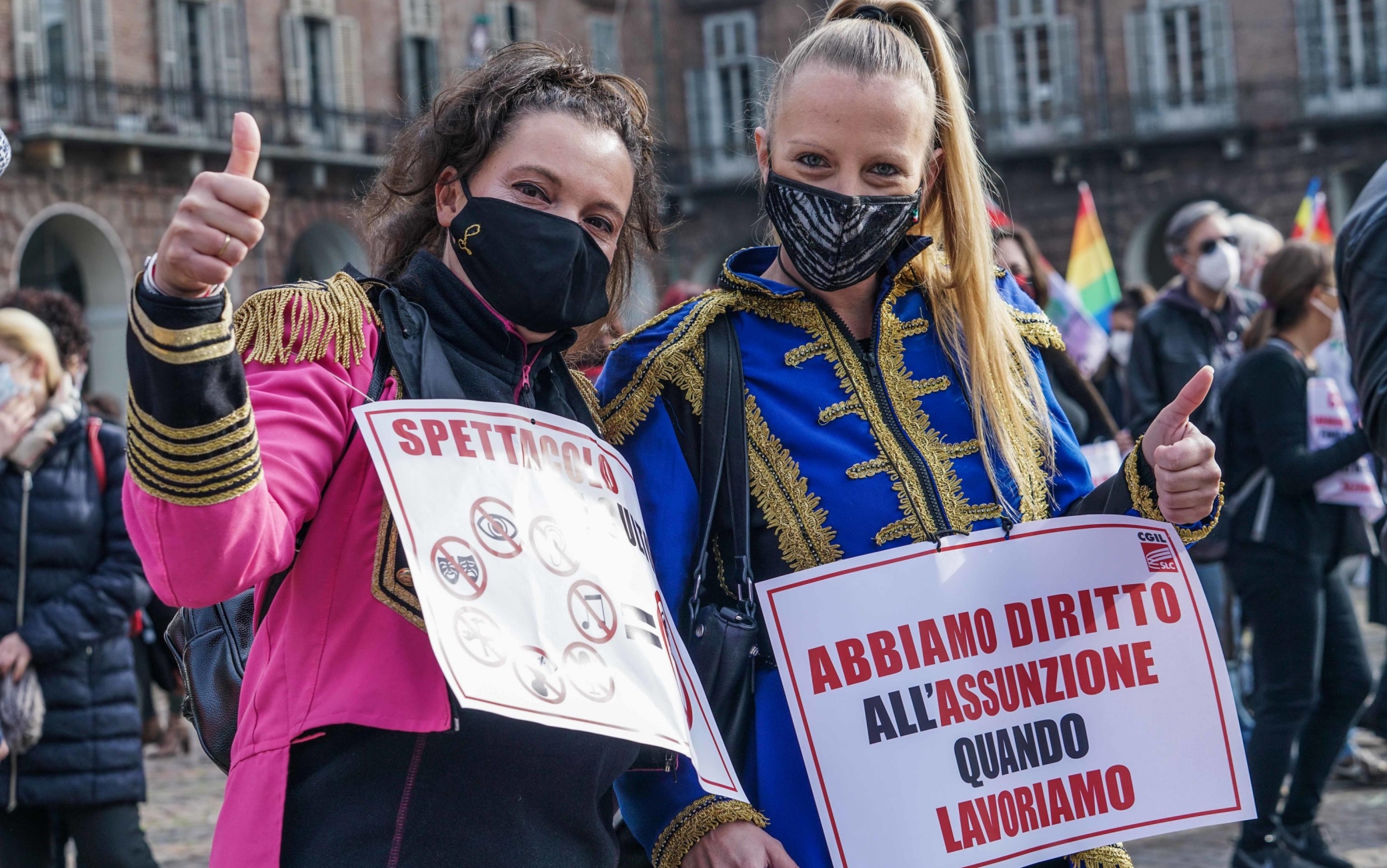 Protesta operatori spettacolo Torino