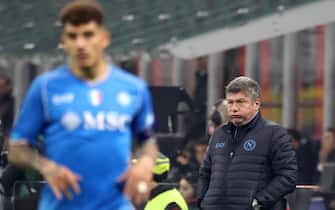 Napoli s coach Walter Mazzarri reacts during the Italian serie A soccer match between AC Milan and Napoli at Giuseppe Meazza stadium in Milan, 11 February 2024.
ANSA / MATTEO BAZZI
