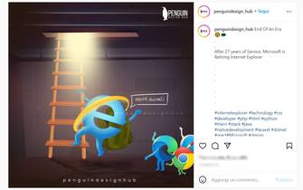 addio internet explorer meme