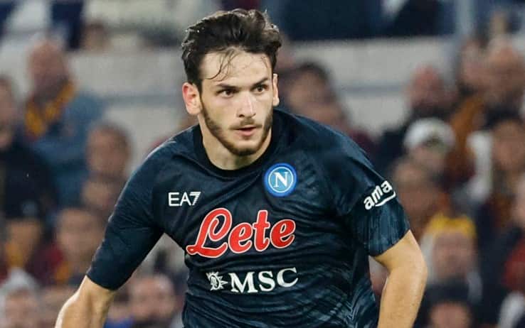 Il calciatore del Napoli Khvicha Kvaratskhelia 