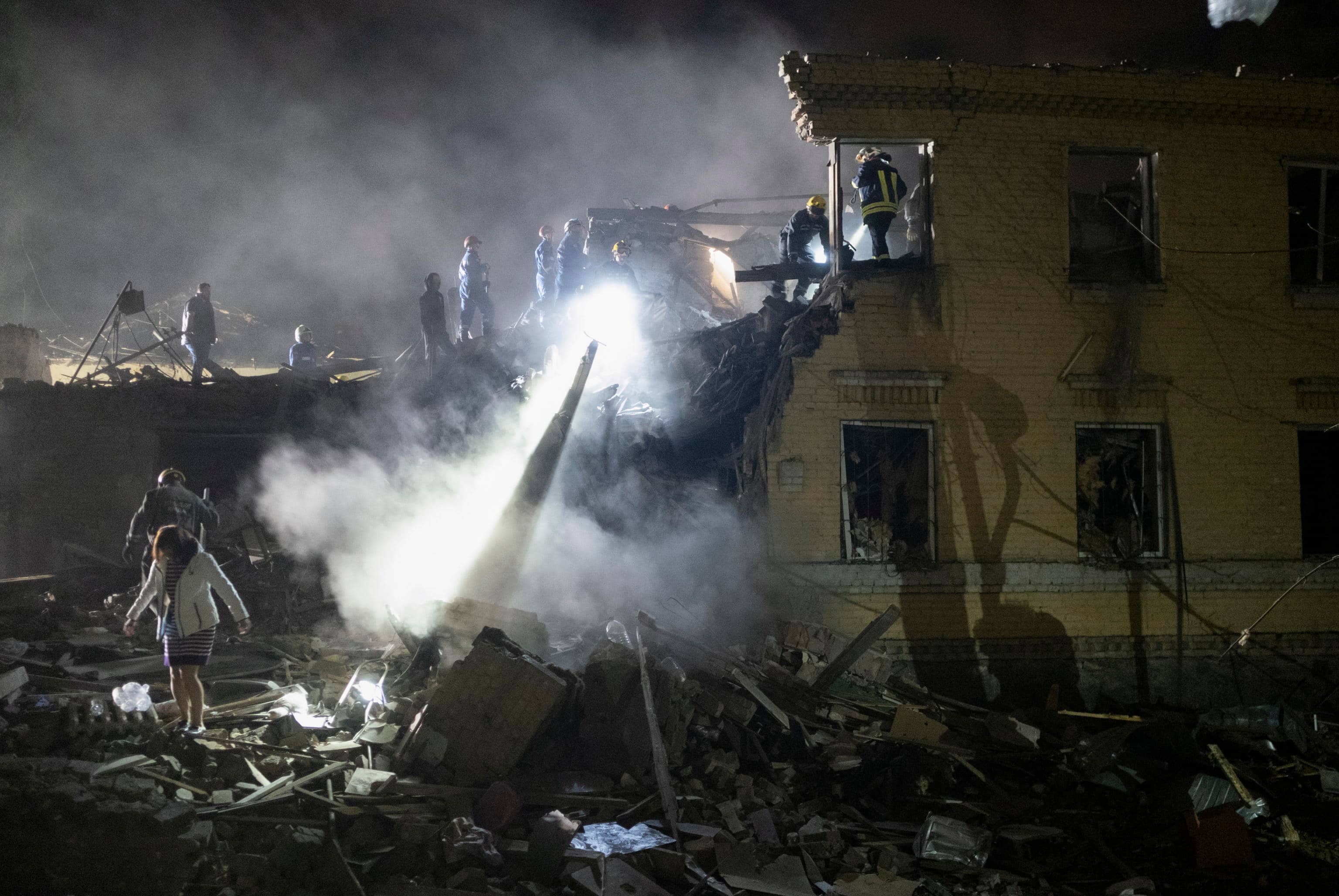 Kiev dopo l'attacco