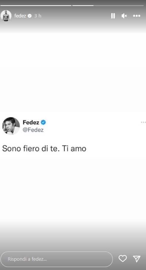 Fedez storia Instagram