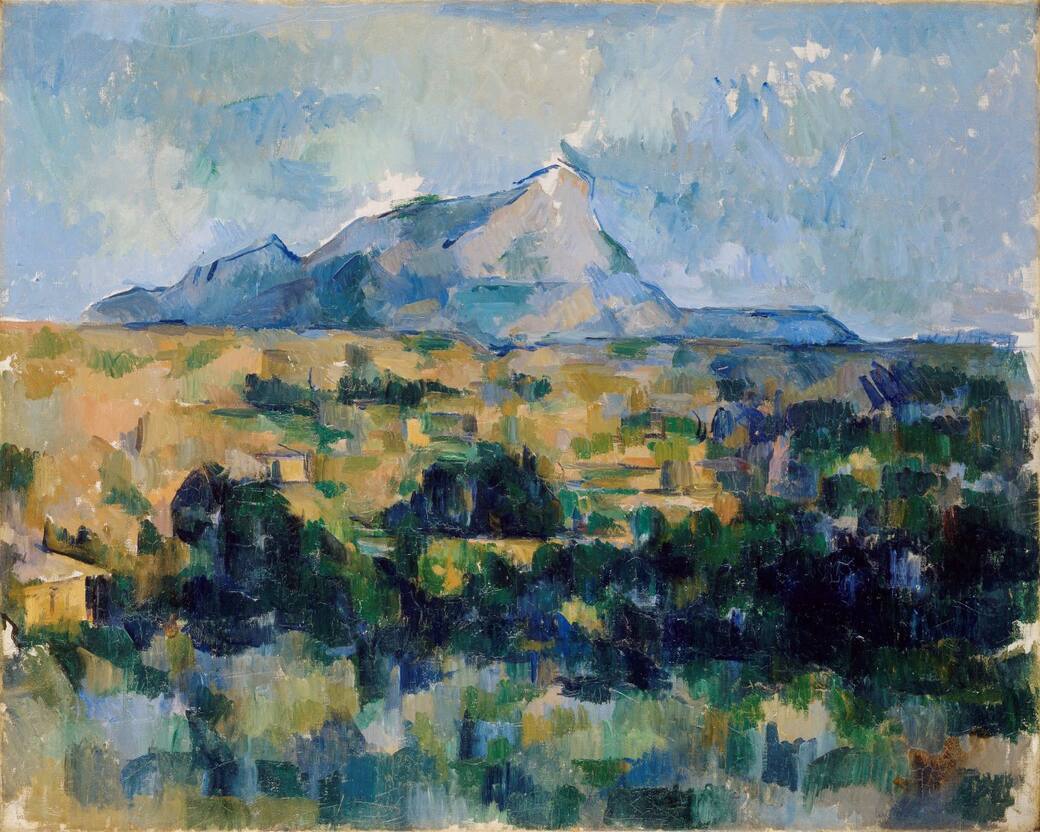 Paul Cezanne, La Montagne Sainte-Victoire vue des Lauves, 1902–06, Oil on canvas, 65 x 81 cm, Private Collection Pierre Huyghe