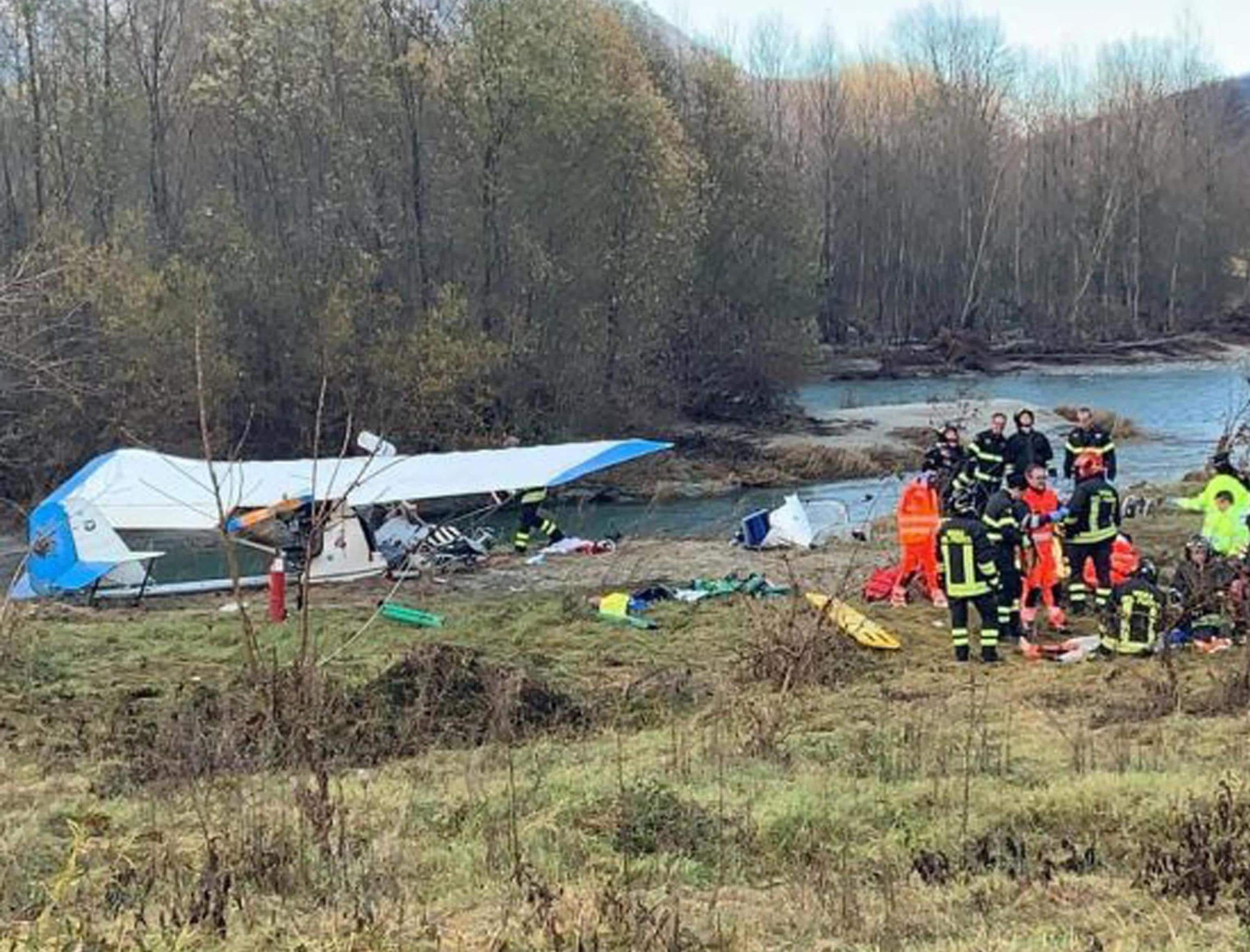 Il luogo dell'incidente aereo, fra i comuni di Lamporo e Livorno Ferraris