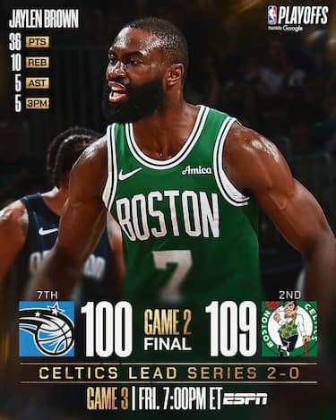 BOSTON CELTICS-ORLANDO MAGIC GARA-2 109-100 (SERIE 2-0)