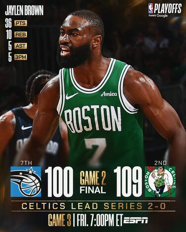 BOSTON CELTICS-ORLANDO MAGIC GARA-2 109-100 (SERIE 2-0)