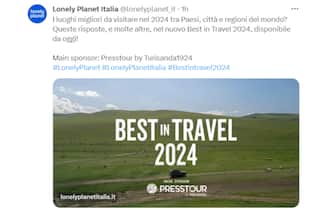 Il tweet di Lonely Planet