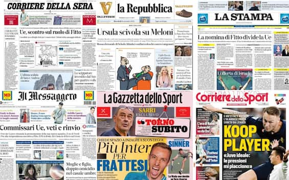 Le prime pagine dei quotidiani di oggi 11 settembre: la rassegna stampa