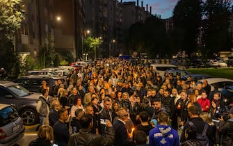 Fiaccolata in memoria di Manuel Mastrapasqua, accoltellato nella notte mentre tornava dal lavoro (MILANO - 2024-10-13, Massimo Alberico) p.s. la foto e' utilizzabile nel rispetto del contesto in cui e' stata scattata, e senza intento diffamatorio del decoro delle persone rappresentate