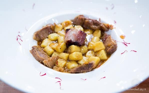 Gnocchetti di riso e zafferano con fondo di ossobuco