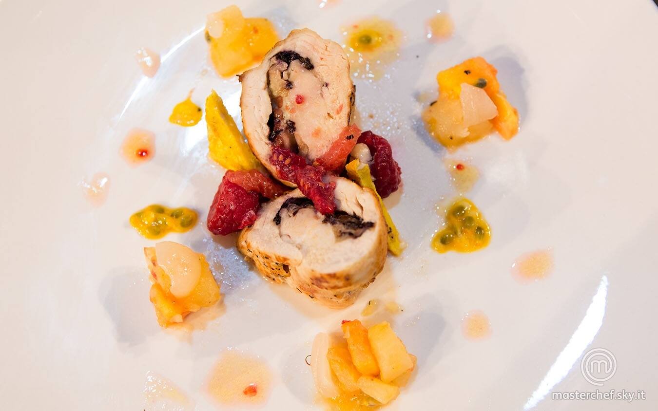 rotolo di pollo in padella