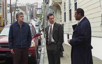 TIM ROBBINS, KEVIN BACON & LAURENCE FISHBURNE 
in Mystic River
Filmstill - Editorial Use Only
Ref: FB
www.capitalpictures.com
sales@capitalpictures.com
Supplied by Capital Pictures
