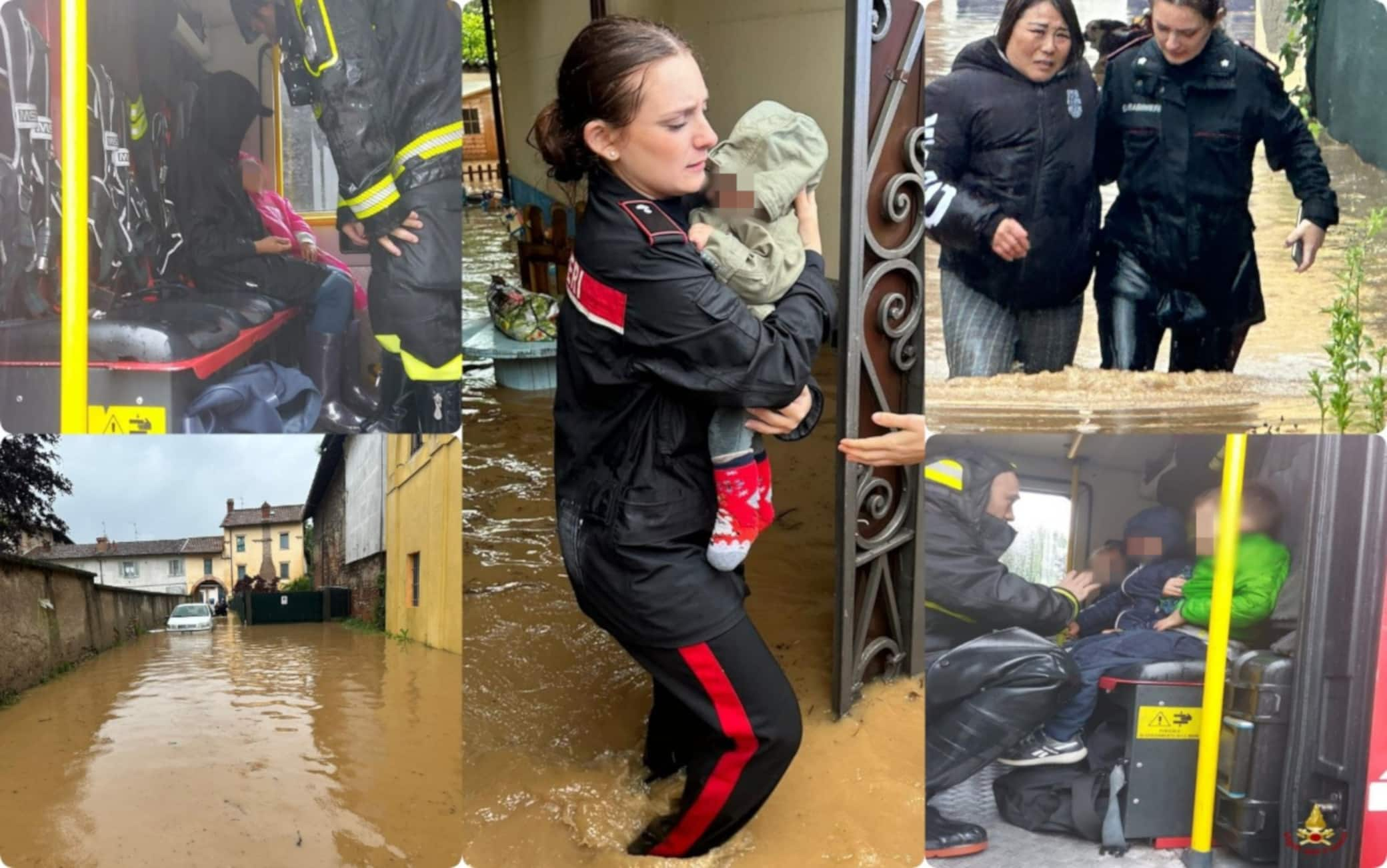 L'evacuazione dell'asilo nido a Bellinzago Lombardo