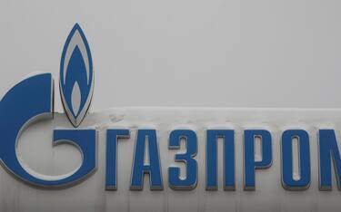 epa10334408 Russian state-controlled gas giant Gazprom logo seen at a Gazprom Neft gas station in Moscow, Russia, 28 November 2022. Gazprom decided not to reduce the supply of gas through Ukraine, as Moldova eliminated violations of payment for gas supplies in November and paid off with Russia for the fuel that settled in Ukraine. Gazprom reported that they were going to start mothballing equipment at the 'Portovaya' and 'Slavyanskaya' compressor stations, which pumped fuel into the Nord Stream pipelines.  EPA/MAXIM SHIPENKOV