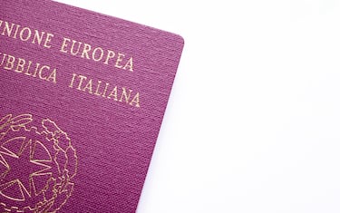 italian passport isolated on white background